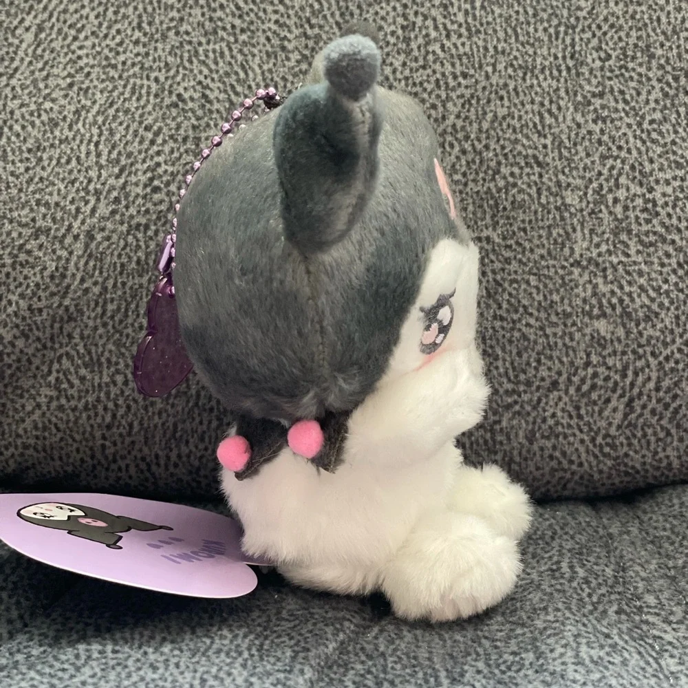 Hearts Eyes Kuromi Plush Plush Keychain (5.5”) - Picture 5 of 10